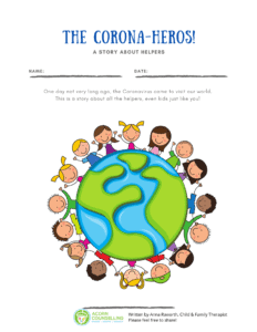 Covid-19 and children story with colouring pages empowering kids